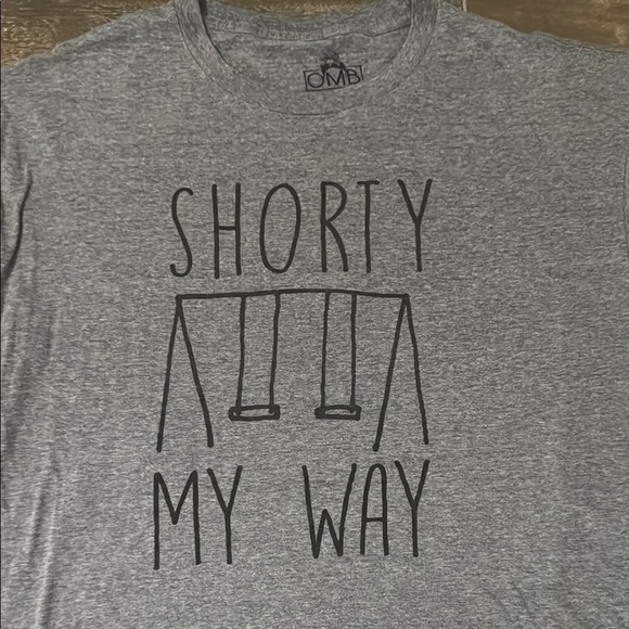 Heather Gray Short Sleeve Tee with Graphic Design - Picture 1 of 5